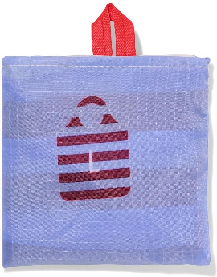 HEMA Boodschappentas L 43x70cm Strepen (bordeauxrood) - Foto 2