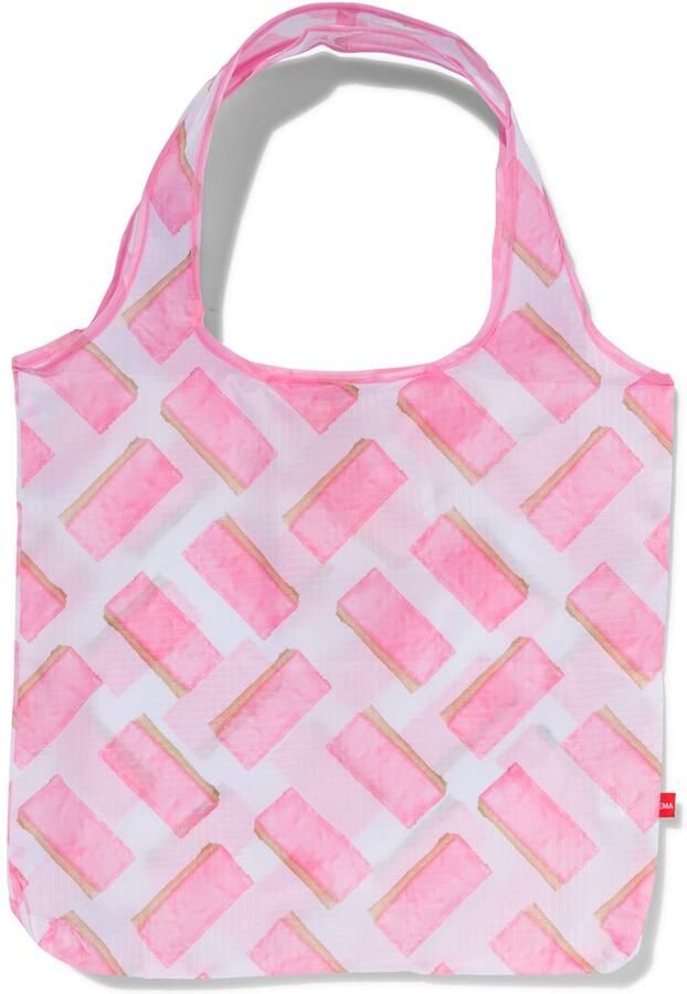 HEMA Boodschappentas Opvouwbaar 38.5x40 (roze) - Foto 2