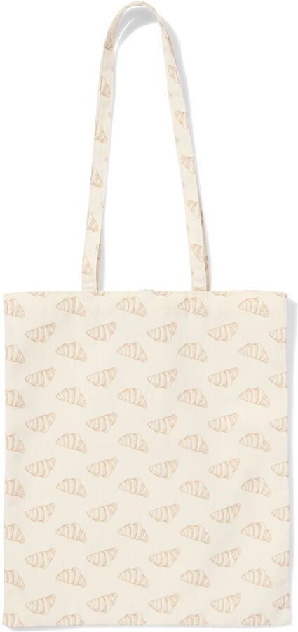 HEMA Canvas Tas 36x42cm Croissant (gebroken wit)