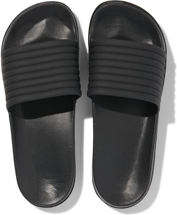 HEMA Dames Badslippers Met Ribbelband Zwart (zwart) - Foto 2