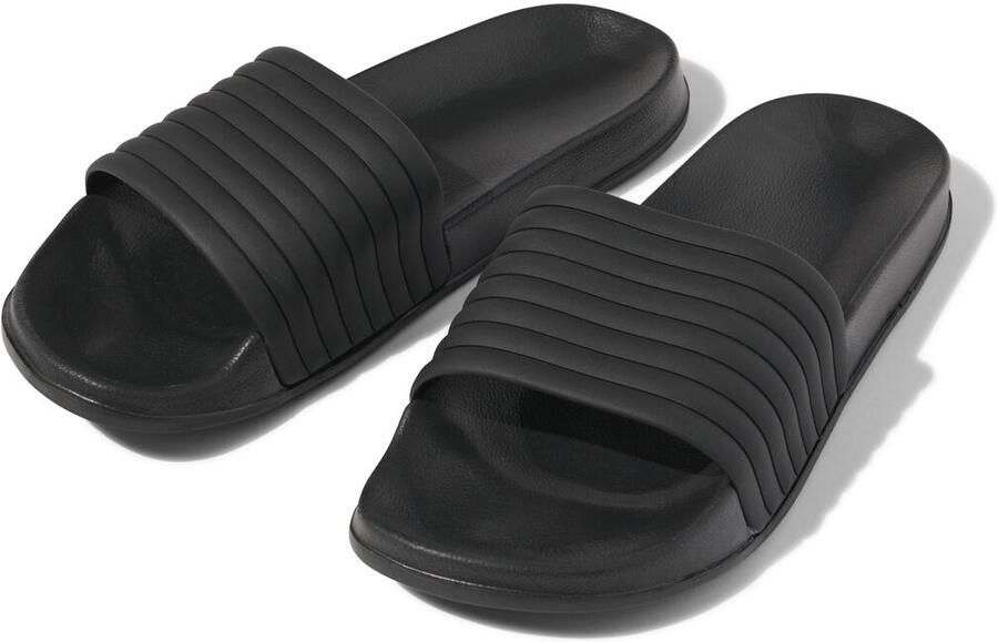 HEMA Dames Badslippers Met Ribbelband Zwart (zwart)