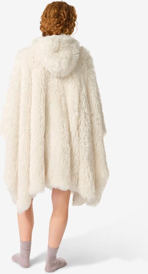 HEMA Dames Bankponcho One Size Capuchon En Zakken Crème - Foto 2