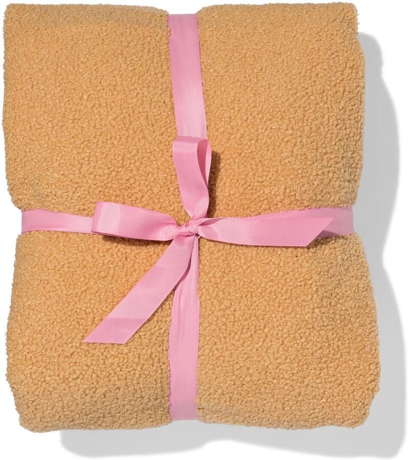 HEMA Dames Bankponcho One Size Met Capuchon En Zakken Lichtbruin