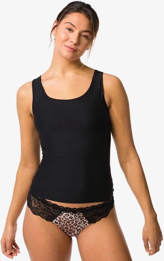 HEMA Dames Bh Hemd Smoothing Met Ingebouwde Cups Zwart (zwart)