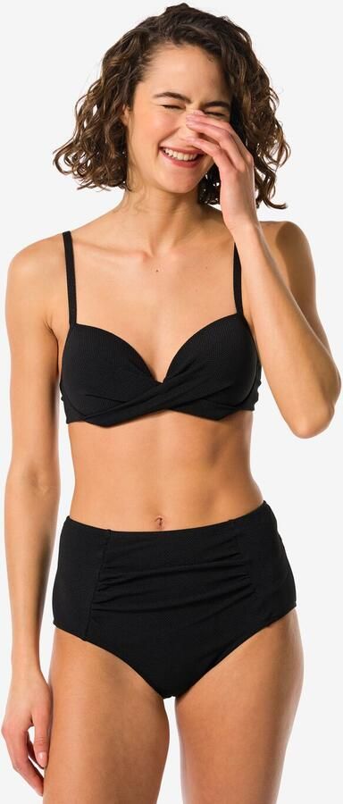 HEMA Dames Bikinibroekje Control Hoge Taille Zwart (zwart) - Foto 2