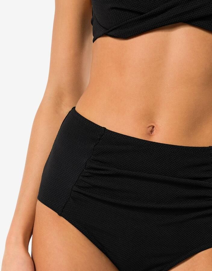 HEMA Dames Bikinibroekje Control Hoge Taille Zwart (zwart)