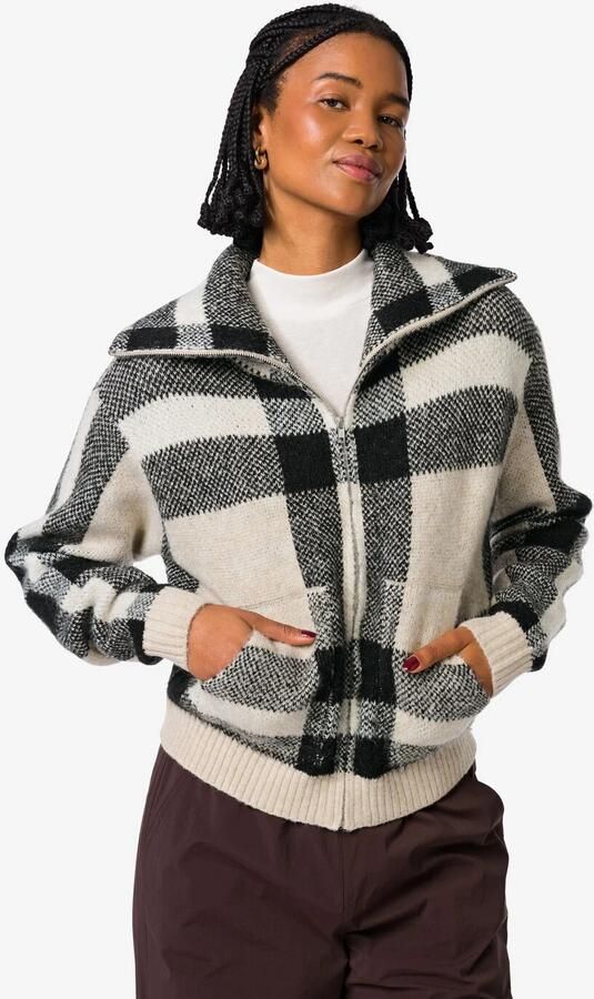 HEMA Dames Bombervest Jana Zwart wit (zwart wit) - Foto 2