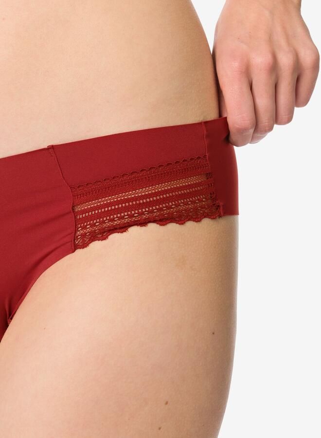HEMA Dames Brazilian Micro Met Kanten Inzet Donkerrood (donkerrood) - Foto 2