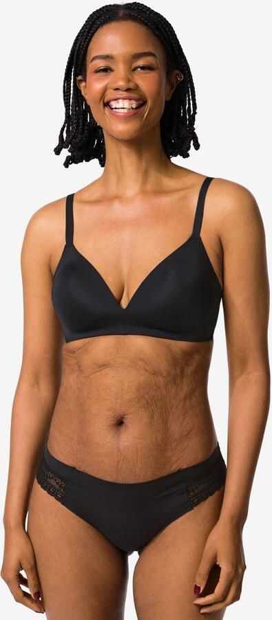 HEMA Dames Brazilian Micro Met Kanten Inzet Zwart (zwart) - Foto 3