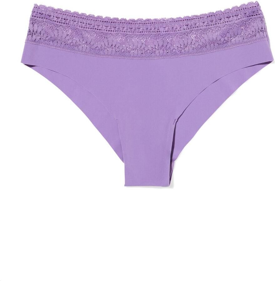 HEMA Dames Brazilian Micro Met Kanten Tailleband Lichtpaars (lichtpaars)