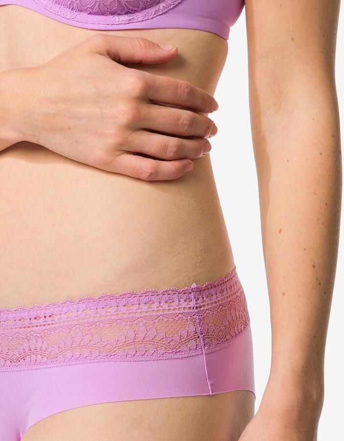 HEMA Dames Brazilian Micro Met Kanten Tailleband Paars (paars) - Foto 2