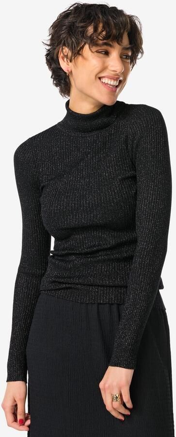 051 Dames Coltrui Nova Met Ribbels En Glitters Zwart (zwart)