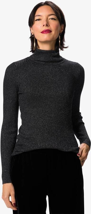 051 Dames Coltrui Nova Met Ribbels En Glitters Zwart (zwart)