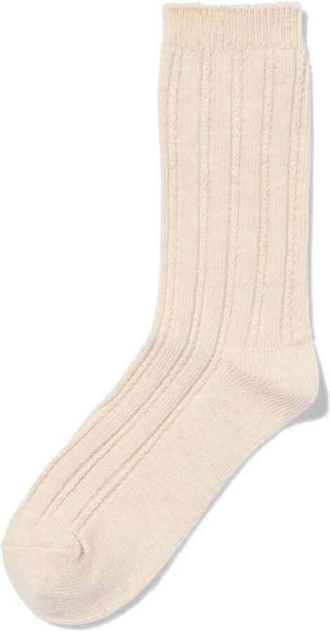 HEMA Dames Crewsokken Rib Beige