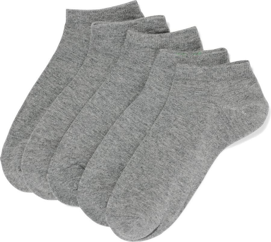 HEMA Dames Enkelsokken 5 Paar Grijsmelange (grijsmelange) - Foto 3