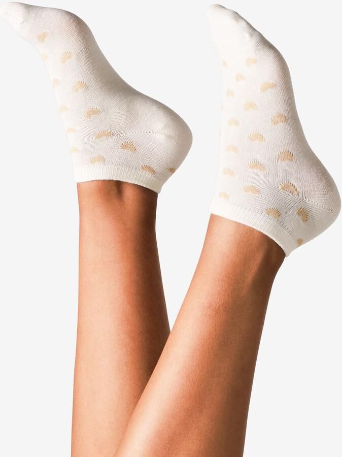 HEMA Dames Enkelsokken Hartjes 5 Paar Beige (beige) - Foto 2