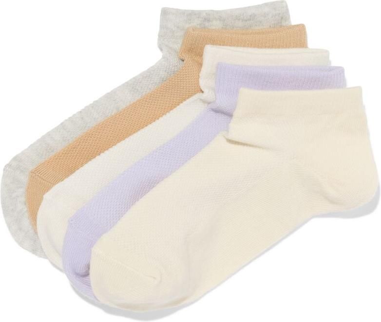 HEMA Dames Enkelsokken Mesh 5 Paar Beige (beige)