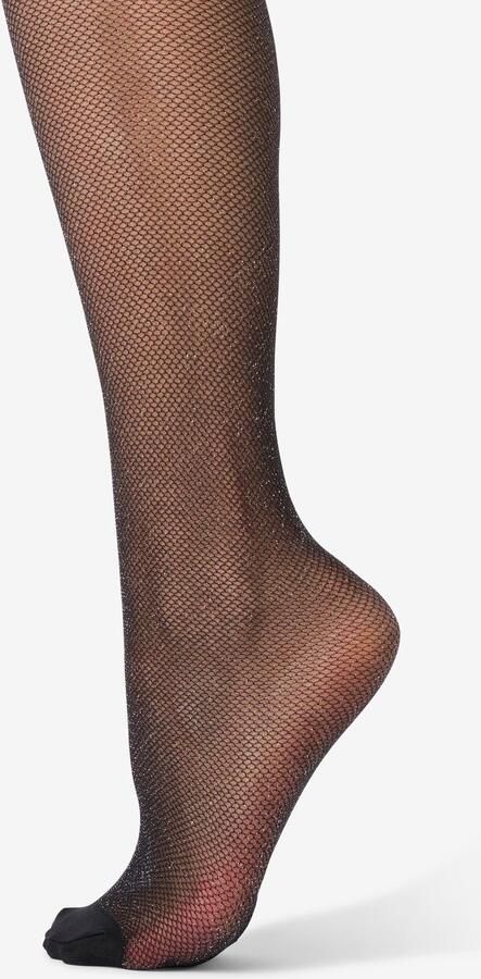 HEMA Dames Fashion Netpanty Glitter Zwart (zwart)