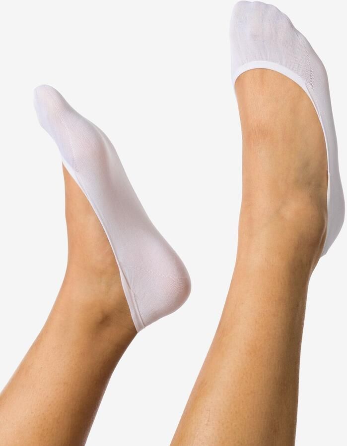 HEMA Dames Footies Extra Zacht 2 Paar Wit (wit) - Foto 2