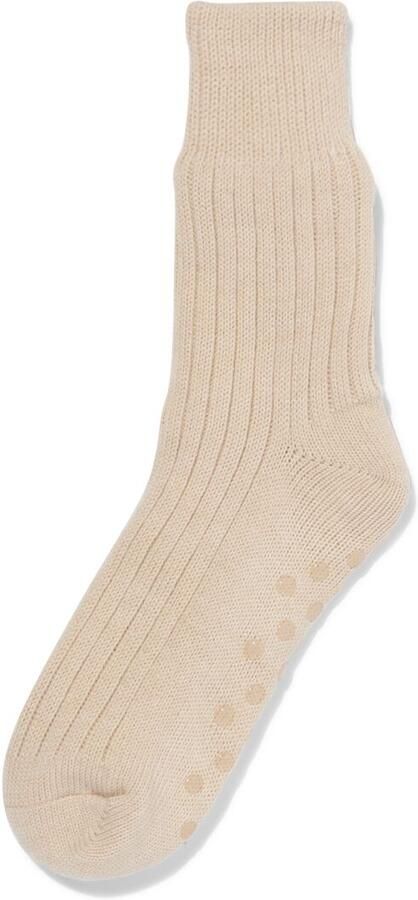 HEMA Dames Huissokken Fleece Rib Beige (beige)