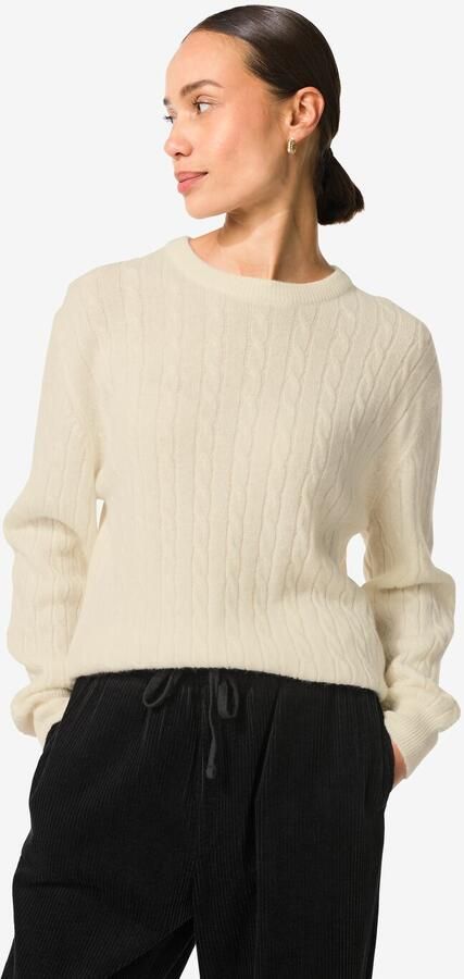 HEMA Dames Kabeltrui Fiep Gebroken Wit (gebroken wit) - Foto 2