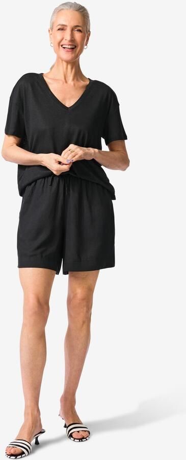 HEMA Dames Korte Broek Tatum Zwart (zwart)