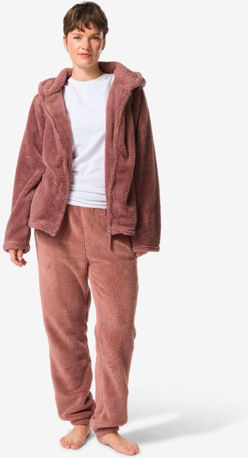 HEMA Dames Loungebroek Teddy Middenbruin (middenbruin) - Foto 2