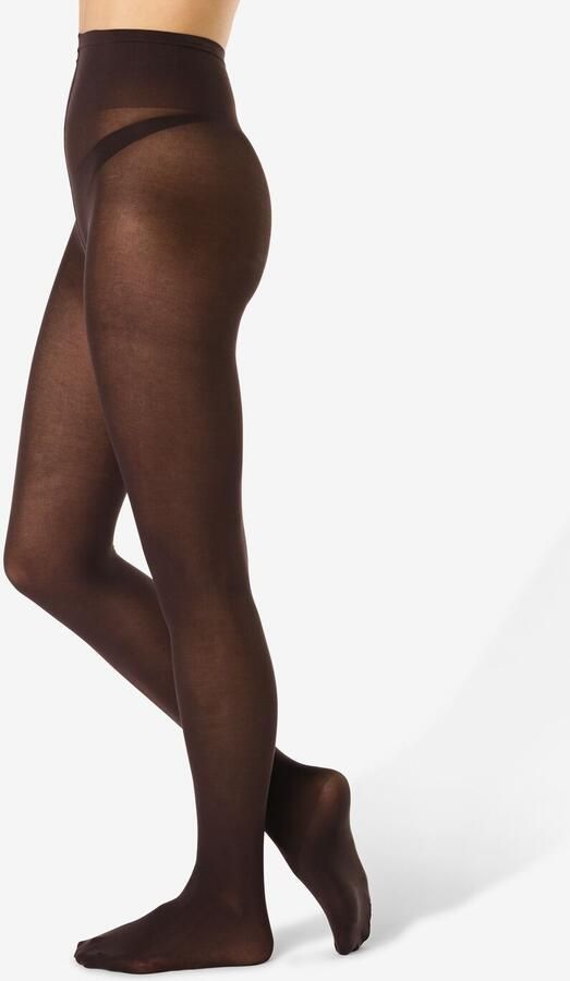 HEMA Dames Maillot 100denier Katoen Bruin (bruin)