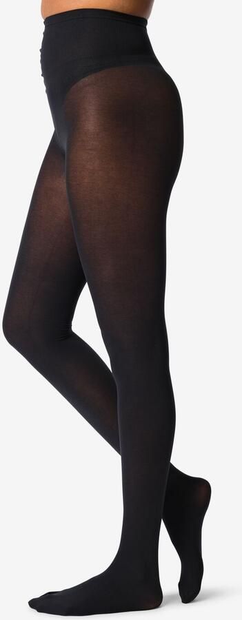 HEMA Dames Maillot 100denier Katoen Zwart (zwart) - Foto 2