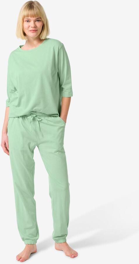 HEMA Dames Pyjamabroek Katoen Lichtgroen (lichtgroen) - Foto 2
