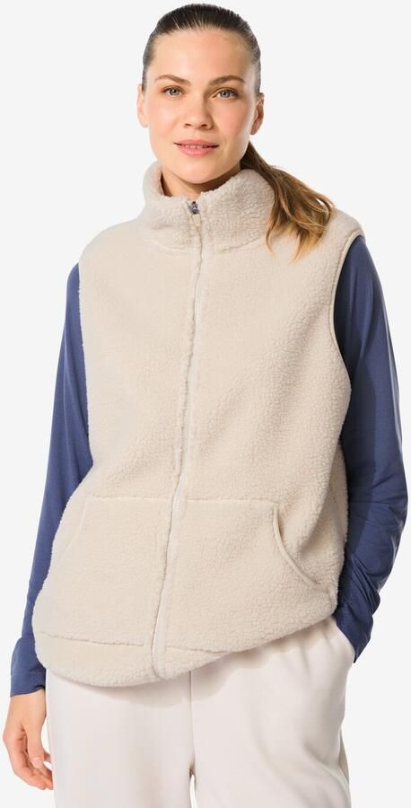 HEMA Dames Sherpa Bodywarmer Creme (creme)
