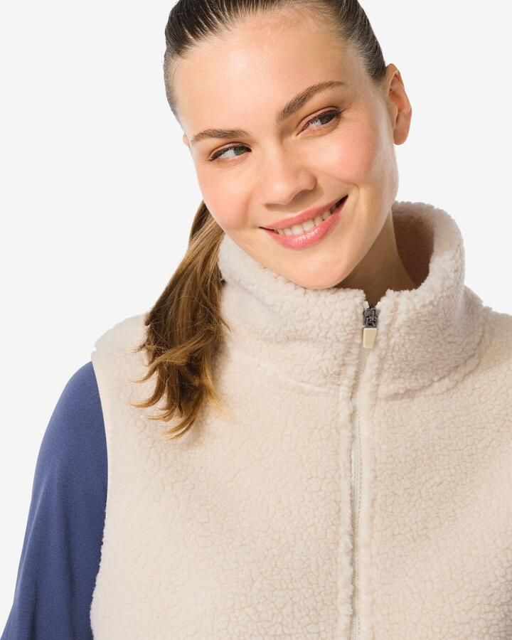 HEMA Dames Sherpa Bodywarmer Creme (creme) - Foto 2