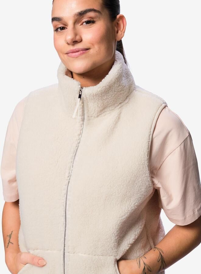 HEMA Dames Sherpa Bodywarmer Creme (creme) - Foto 2