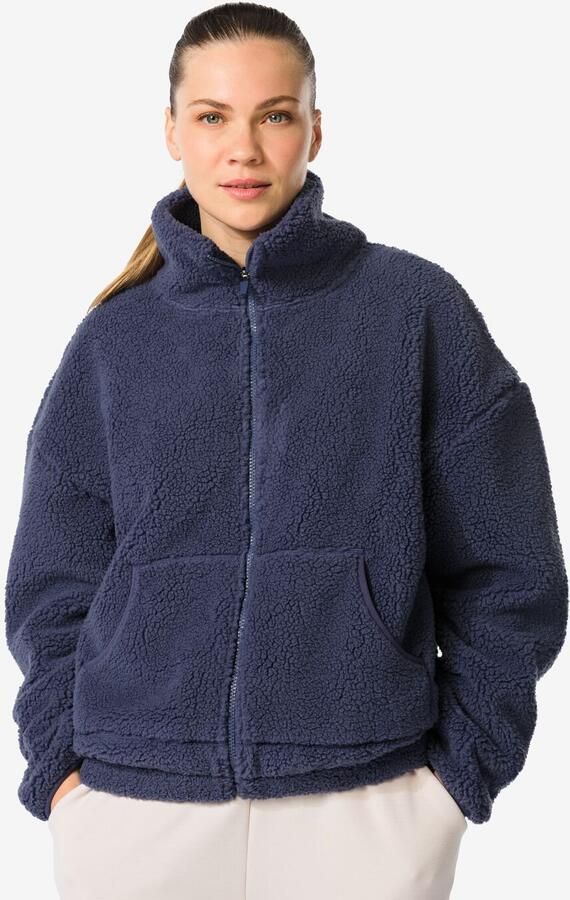HEMA Dames Sherpa Jas Blauw (blauw) - Foto 2