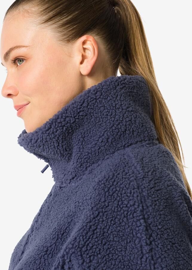 HEMA Dames Sherpa Jas Blauw (blauw)