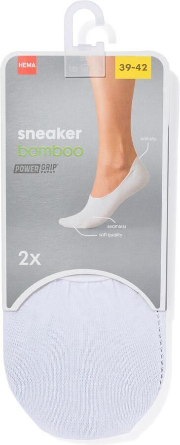 HEMA Dames Sneakersokken Met Bamboe 2 Paar Wit (wit)