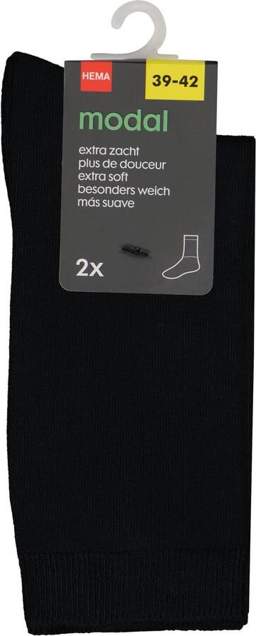HEMA Dames Sokken Met Modal 2 Paar Zwart (zwart) - Foto 2