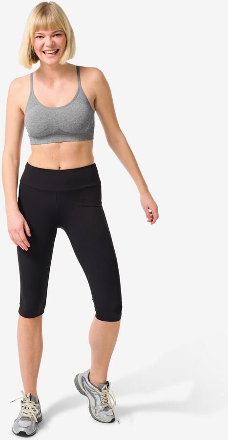 HEMA Dames Sportlegging Capri Zwart (zwart)
