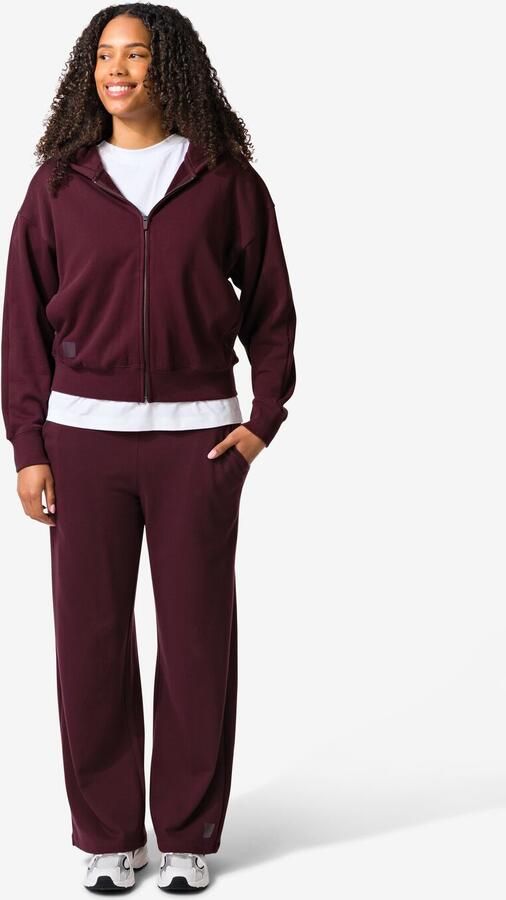 HEMA Dames Sweatbroek Loose Fit Bordeauxrood (bordeauxrood)