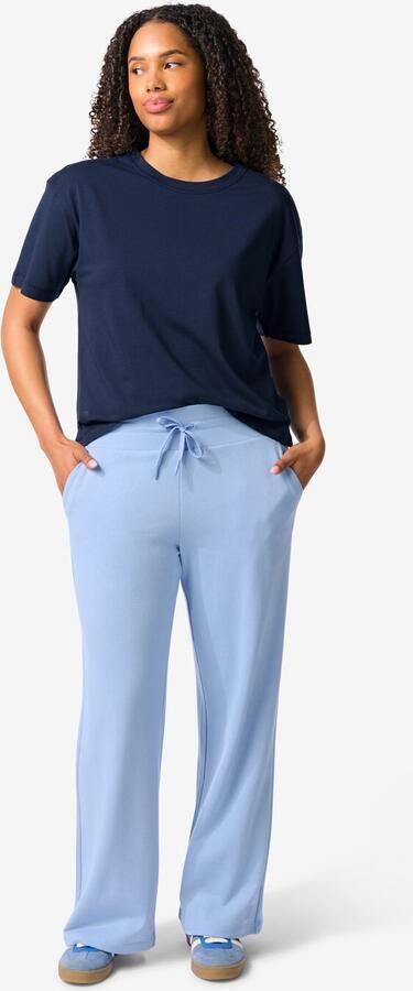 HEMA Dames Sweatbroek Loose Fit Lichtblauw (lichtblauw)