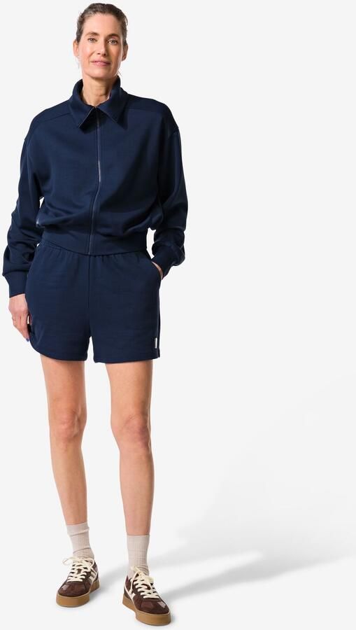 HEMA Dames Sweatshort Donkerblauw (donkerblauw)