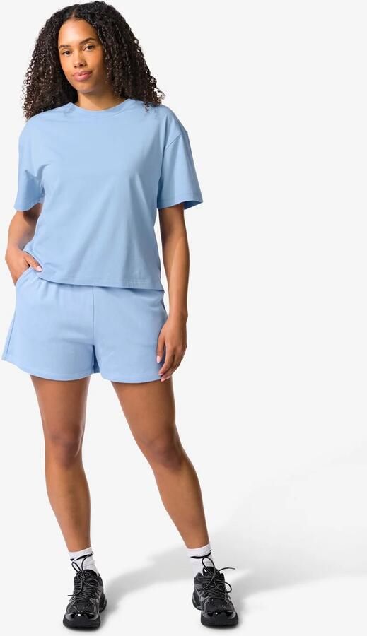 HEMA Dames Sweatshort Lichtblauw (lichtblauw) - Foto 2
