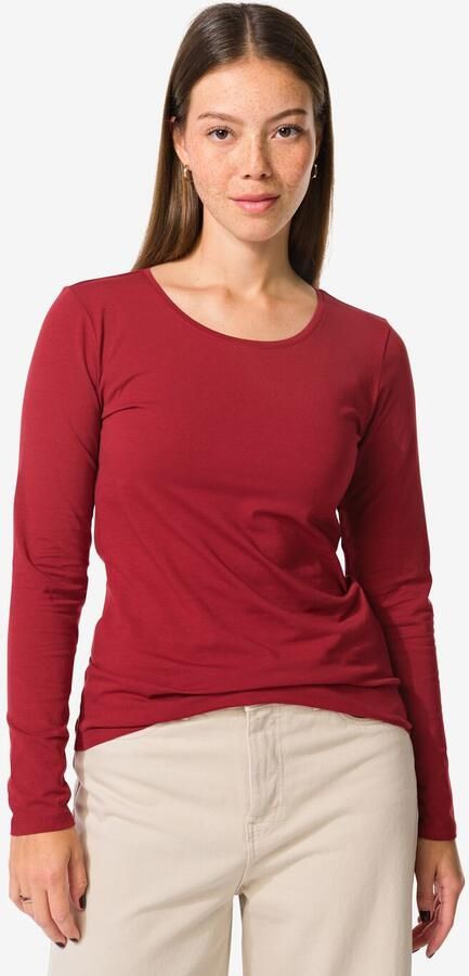 HEMA Dames Basic T-shirt Rood (rood) - Foto 2