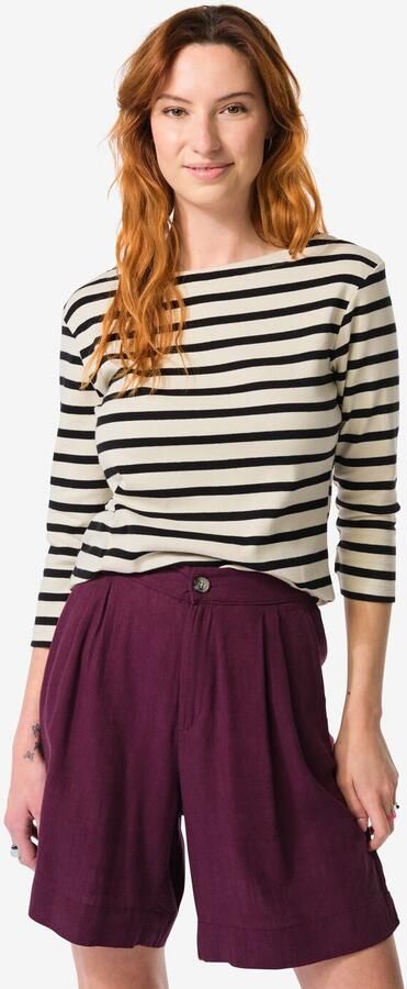 HEMA Dames T-shirt Cara Wit zwart (wit zwart) - Foto 2