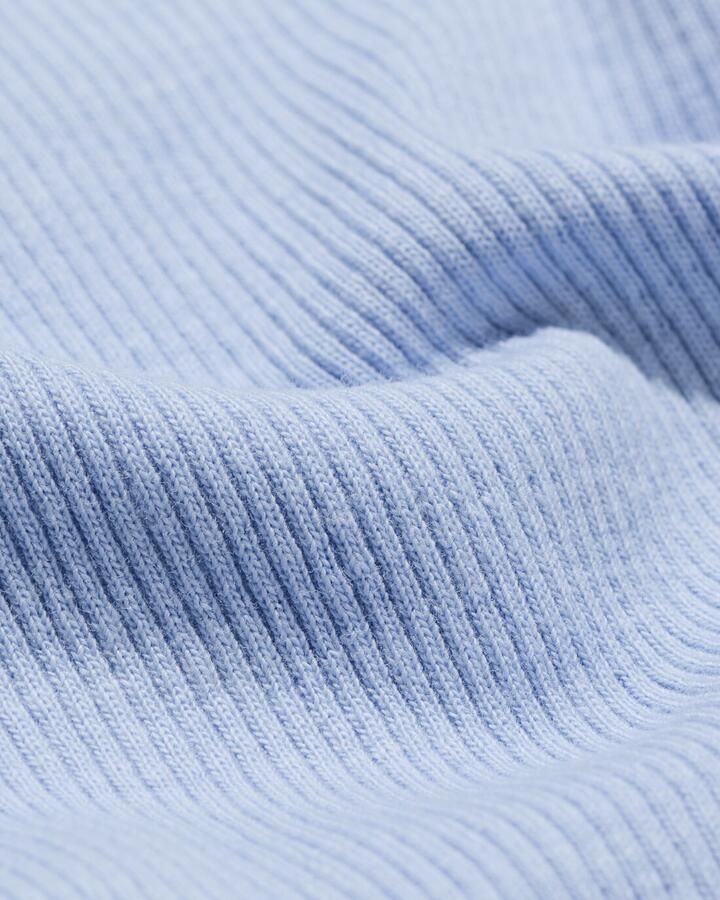 HEMA Dames T-shirt Clara Regular Fit Rib Blauw (blauw) - Foto 2