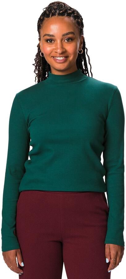 HEMA Dames T-shirt Clara Regular Fit Rib Zeegroen