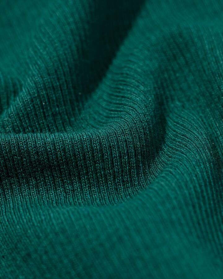 HEMA Dames T-shirt Clara Regular Fit Rib Zeegroen - Foto 2