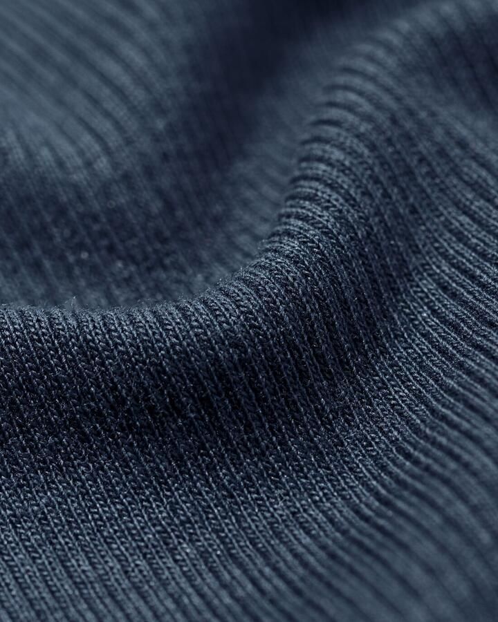 HEMA Dames T-shirt Clara Rib Blauw (blauw)