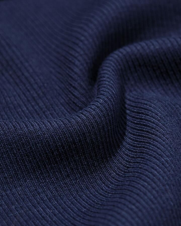 HEMA Dames T-shirt Clara Rib Katoen Donkerblauw - Foto 2