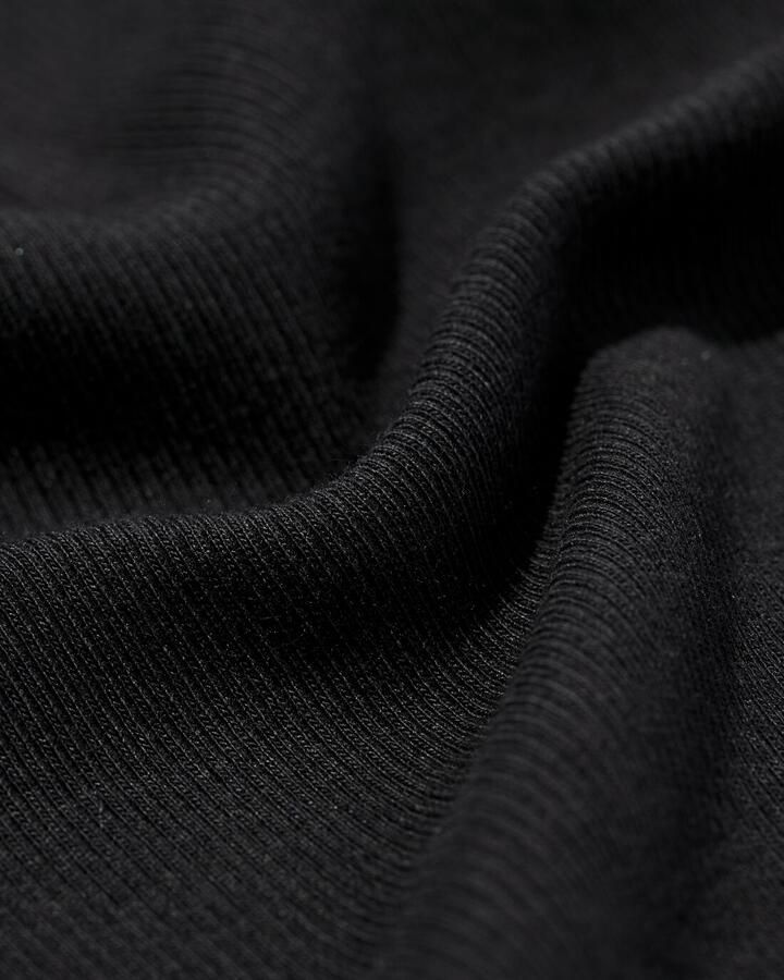 HEMA Dames T-shirt Clara Rib Katoen Zwart - Foto 2